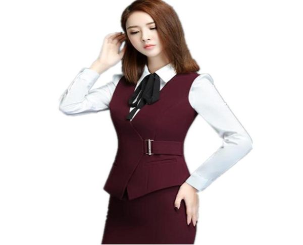 

plus size 5xl fashion slim office red women039s vest spring summer vneck formal waistcoat for women black work female ves4136513, Black;white