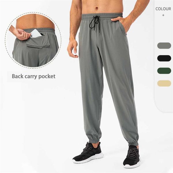 

mens tracksuit designer tracksuits fitness sports pants running tie elastic quick-drying elastic multi-pocket training trousers me2042, Black