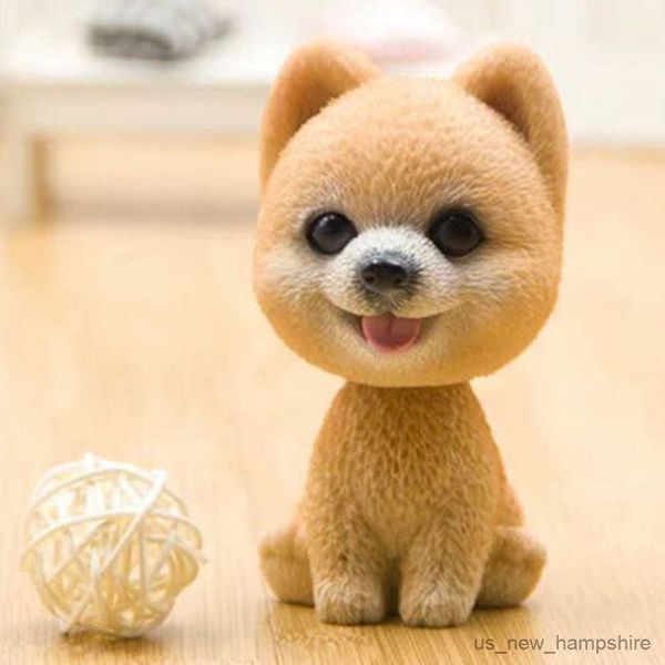 

decorations ornaments bobblehead shaking head dog resin cute nodding decoration gift for car home room toy interior accessorise r230811