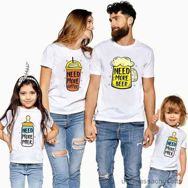 

family matching outfits family matching outfits need more beer coffee milk funny family look shirt baby clothes father mother daughter son t, Blue