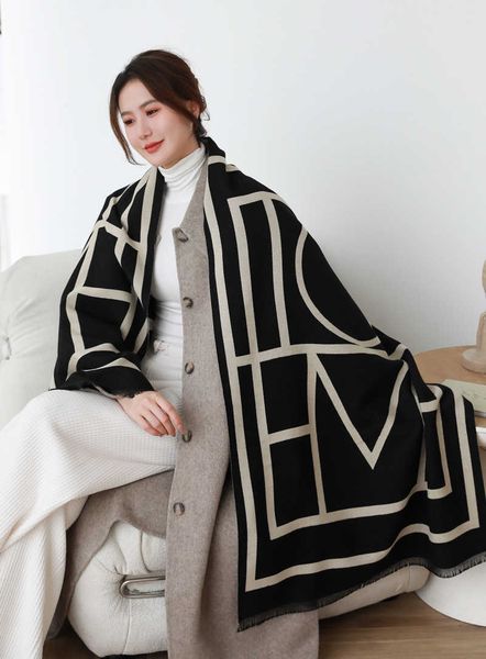

winter and autumn scarf for women men online store scarves in winter are versatile highend cashmere air conditioning room shawl internet red, Blue;gray