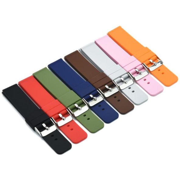 

watch bands quality silicone watchband 20mm 22mm diving quick release replacement bracelet men women black sport rubber strap1420317, Black;brown
