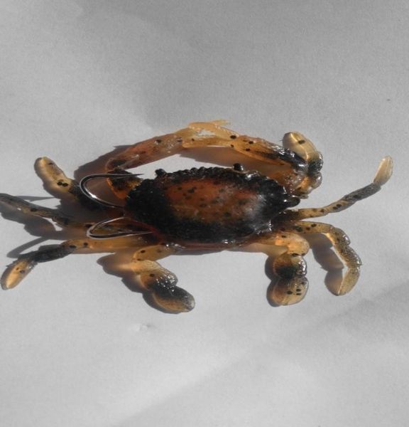 

8cm soft crab lure bait aritificial crab with treble hook mix colour order4643266