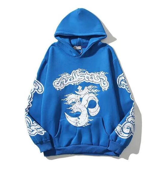 

designer hoodie hellstar men pullover spiderweb star flash long sleeve street hip-hop sweatshirts blue red grey black white yoga vintage