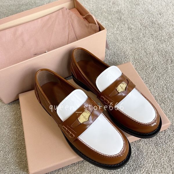 

fashion casual shoes women's formal shoes miu designer classic low party wedding genuine leather flat heel business social black white
