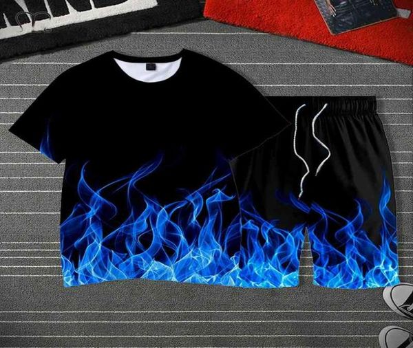 

sportswear tracksuit men streetwear summer men039s sets casual hip hop printed tshirts shorts sweatsuit plus size 4xl 5xl 21032751814, Gray