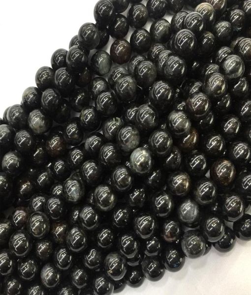 

natural genuine black arfvedsonite round loose gemstone stone beads 6mm 8mm 10mm 12mm 155quot 058226019989