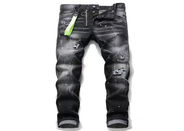 

mens pants jeans man designer black skinny stickers light wash ripped motorcycle rock revival joggers true religions men clothes664063145, Blue