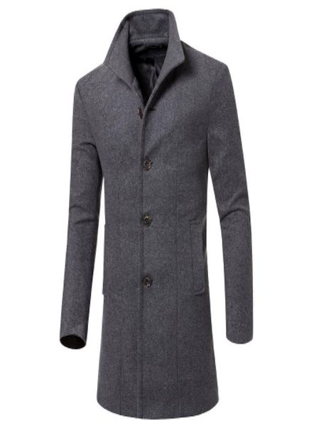 

2017 new fashion trench coat men long coat winter mens overcoat single breasted slim fit men trench coats size 3xl6181324, Tan;black