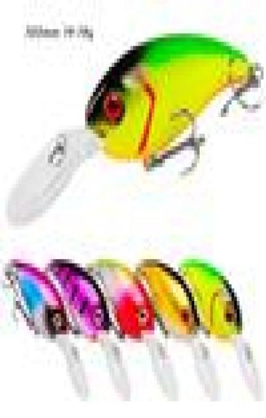 

5 color mixed 100mm 1419g crank hard baits lures fishing hooks 6 hook pesc2050434