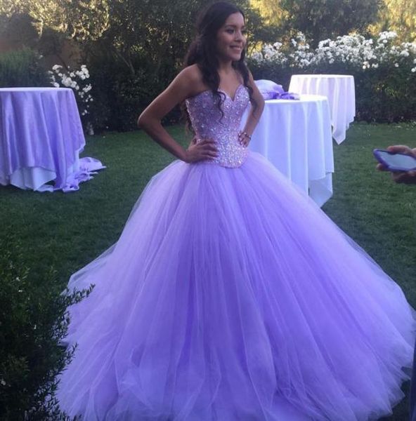 

sparkly lavender tulle ball gown quinceanera dresses sweetheart sequined party quinceanera gowns customizable fluffy floor length 7625726, Blue;red