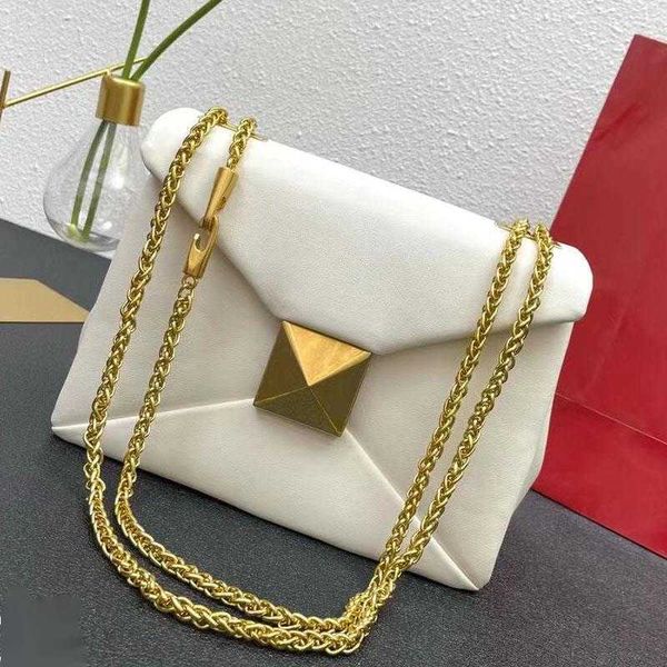

one stud shoulder bag chain crossbody bags lambskin leather women handbag purse clutch fashion letter brass hardware magnetic closure