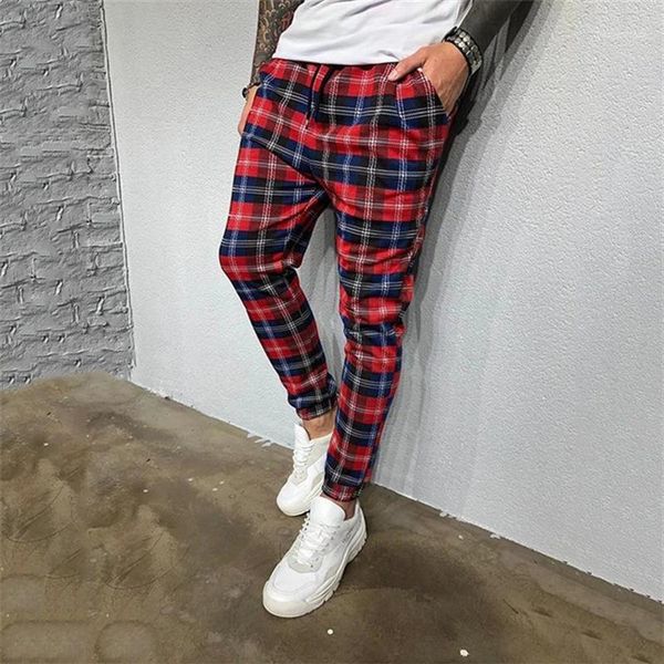 

men pants joggers streetwear hip hop scotland skinny drawstring tracksuit bottom harajuku casual trousers men13066, Black