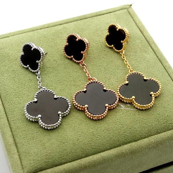 

12 mix styles women luxury brand studs flowers design engagement couple luxury earrings wholesale, Golden;silver