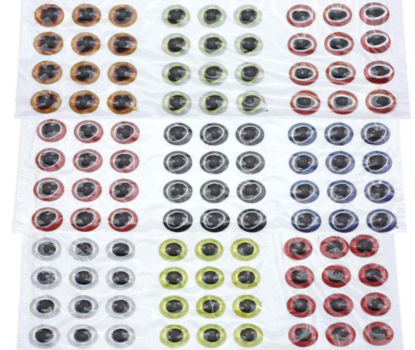 

rompin 183pcs 3d stick fishing eyes for lure making fly tying fake eyes fishing lure diy red yellow blue black orange 3 4 5 6mm4323036