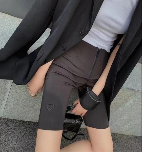 

women tight five shorts pants female triangle summer new gym wear versatile sports thin straight short for fit gym62262833758624, White;black
