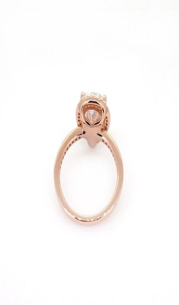 

wholesale-teardrop ring 925 sterling silver plated rose gold with original box for p jewelry cz diamond ladies ring holiday gift3255165, Slivery;golden
