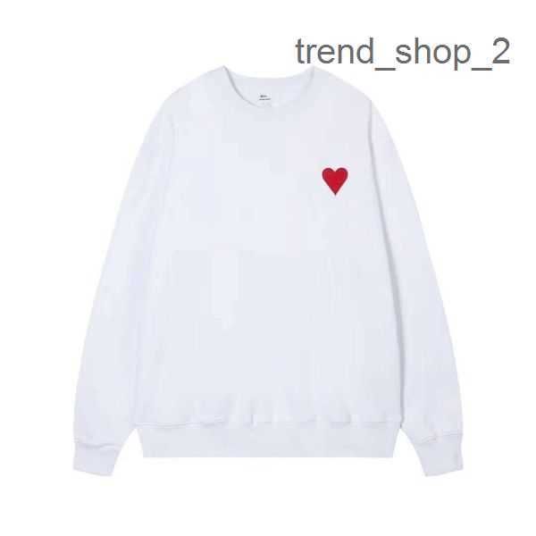 

designer hoodie amiparis hoodie sweater embroidery a-word red love thin round neck pullover couple sweatshirt long sleeved sweater amis m5ee, Black