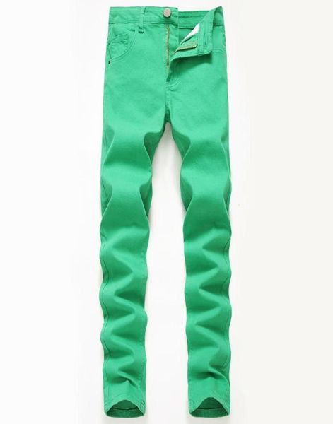 

men039s jeans mens 2021 fashion slim skinny casual pants trousers male green ripped men3840101, Blue