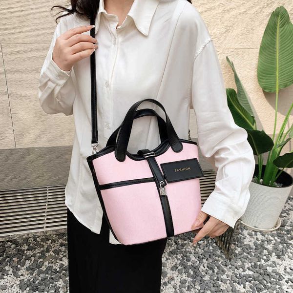 

luxury h ermes vegetable tote bags online shop large capacity bag womens spring 2023 new fashion portable bucket trend contrast color one sh