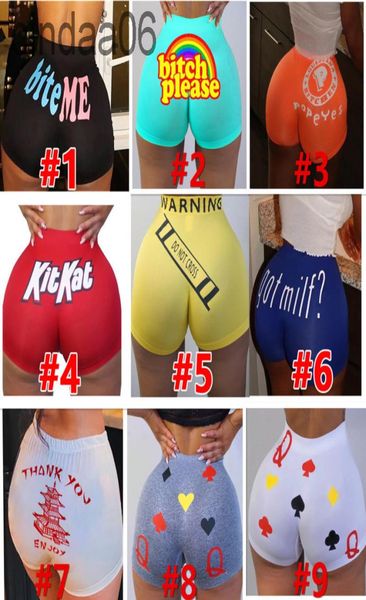 

32 colors new women shorts letter printed fashion sports shorts mini workout clothes c067192651, White;black