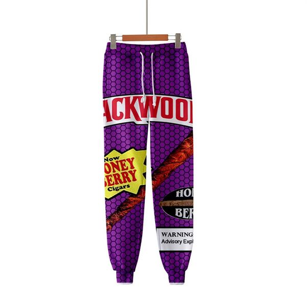 

backwoods honey berry 3d print joggers pants men women casual trousers hip hop sweatpants funny pants streetwear pantalon homme249i, Black