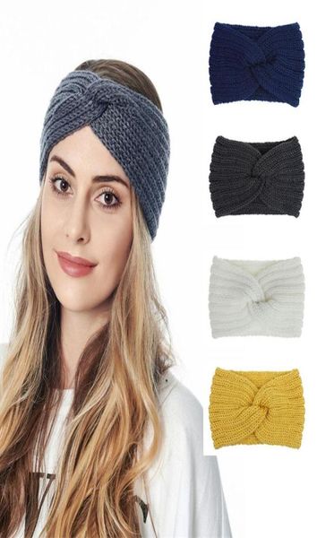 

wool knitted hair band women039s fashion sports ear protection headband autumn and winter comfortable hair accessories cross ha8508253, Black;brown