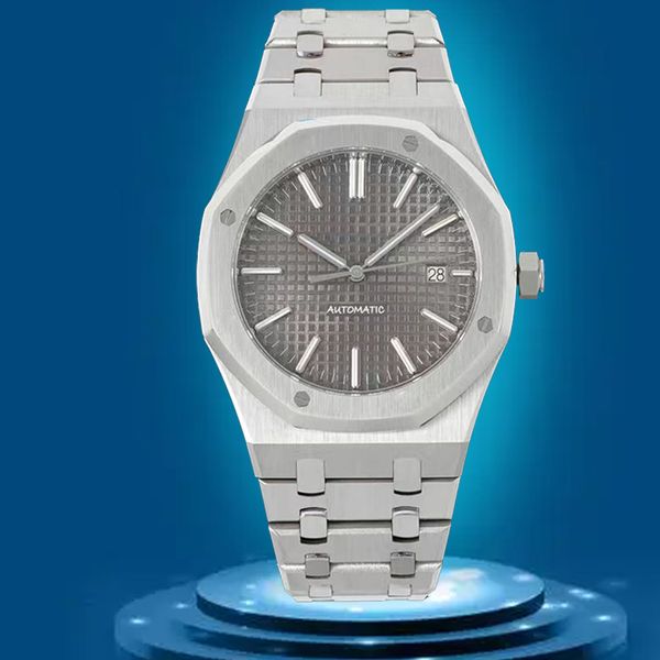 

men watch designer fashion watches automatic mechanical 41mm leather 904l stainless steel strap with sapphire glass waterproof with box mens, Slivery;brown