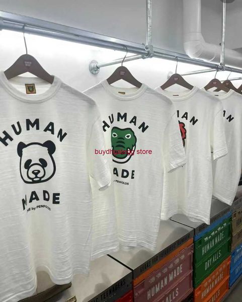 

oia7 men and women trend t-shirt fashion brand human made correct version tokyo japan limited illustration couple short sleeve, White;black