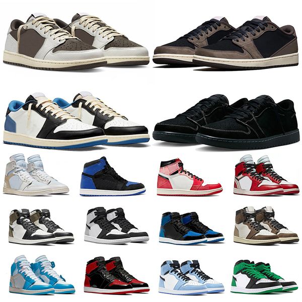 

athletic 1s men sneakers basketball shoes jumpman 1 mocha ts fragment ts rverse mocha black phcntom luxury green royal reimiagined toe train