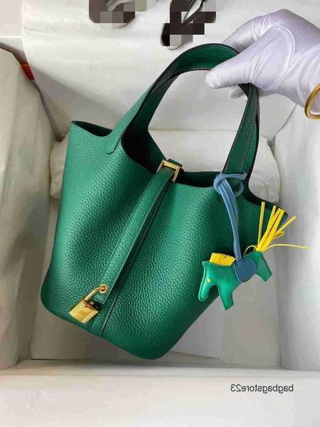 

bags hand thread lock picotin bag half hremes sewn honey wax tote lychee pattern tc designer leather portable basket bucket women's fas