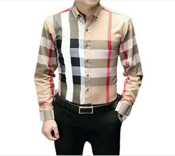 

luxurys designers dress shirt menswear fashion society black men solid color business casual mens long sleeve s3xl66161731049, White;black
