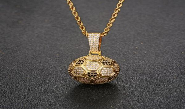 

football soccer pendant necklaces ball enamel crystal sporty ball hippie necklace for men and women chain luxury necklace5036839, Silver