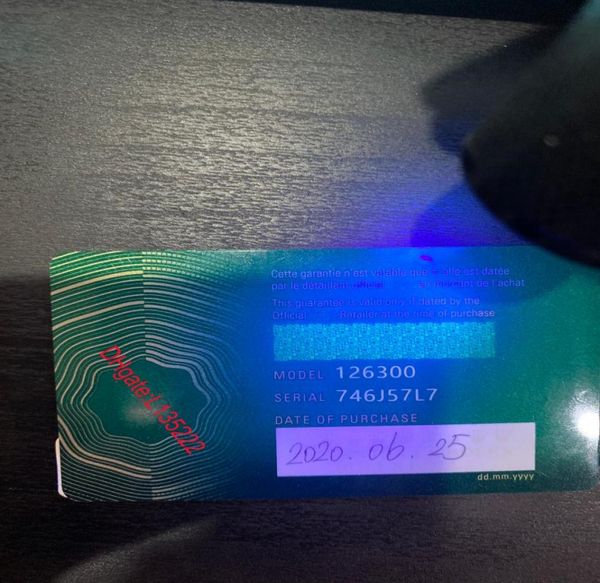 

highest quality green security warranty card custom print model serial number address on guarantee card watch box for boxes watche9098183, Black;blue