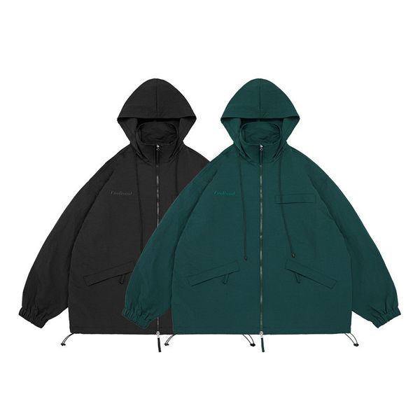 

mens jackets spring autumn men streetwear vintage fashion oversize outdoor waterproof cargo hooded jacket women cityboy coat outerwear 23081, Black;brown