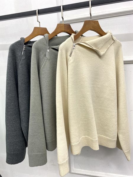 

auth toteme double-sided yak knit sweater pullover oatmeal, Black;brown