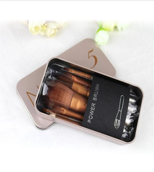 

n5 makeup brush set 7pcsset foundation make up brushes set professional brushes brocha de maquillaje with metal box packing8513839