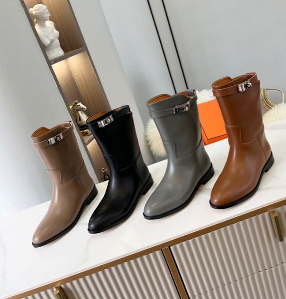 

women s platform boot wlth studs genuine leather round toes chunky heel fashion boots luxury designer zip ankle boots high-heeled knight boo, Black