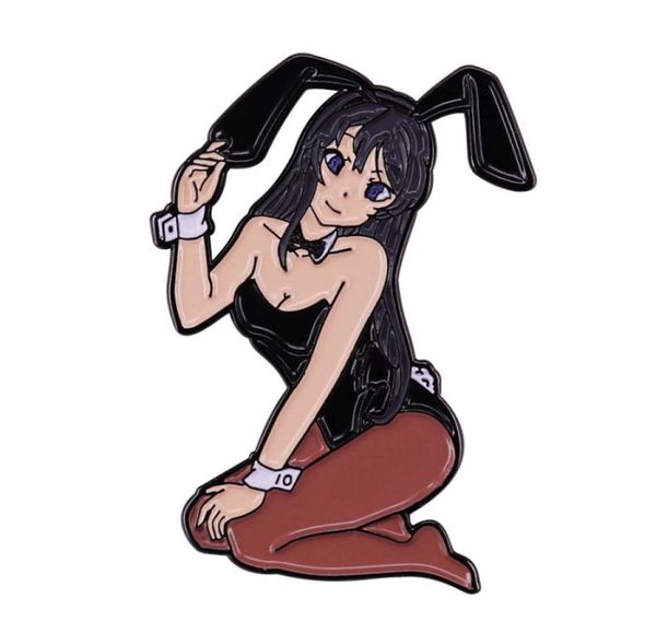 

bunny girl enamel pin anime lapel pins for backpacks gift cute things brooches badges on backpack brooch for clothes jewelry1519902, Blue