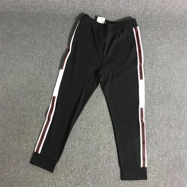

mens jogger pants drawstring sports high fashion black colors side stripe joggers casual sport jop2607