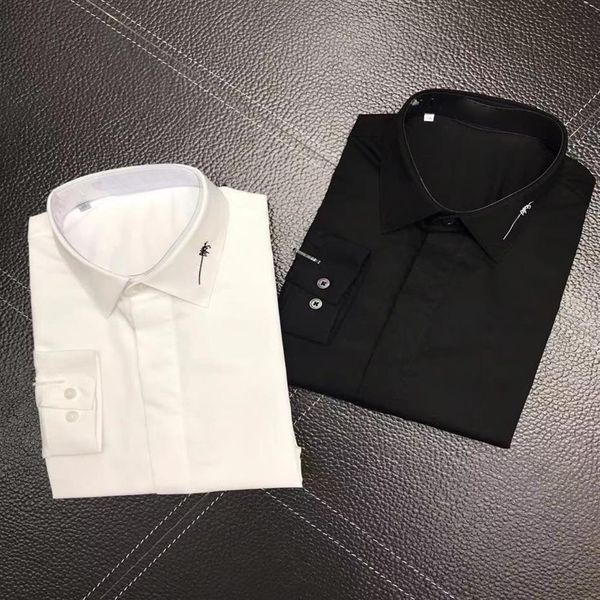 

mens designer shirts brand clothing men long sleeve dress shirt hip hop style cotton 2021new arrival 138293u, White;black