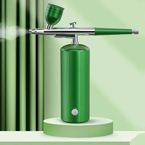 

professional airbrush nail kit with compressor, facial sprayer, water oxygen gun for nail art, tattoo, cake, makeup, and nano mist sprayer