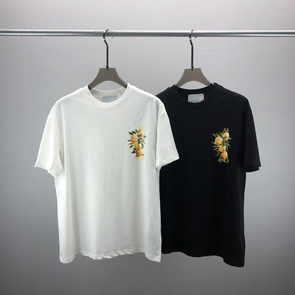 

men's plus tees & polos round neck embroidered and printed polar style summer wear with street pure cotton t-shirts 575, Black