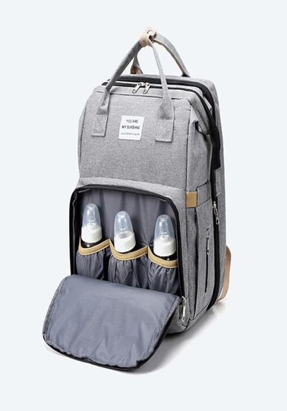 

diaper bags multifunctional folding mommy bag crib maternal and child backpack portable travel bed maternity6511156