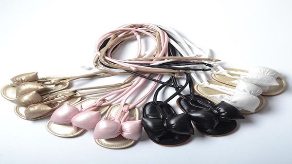 

baby girl bow sandals toddler kids flat heels laceup sandal girls rome high gladistor shoes a37429012106, Black;red