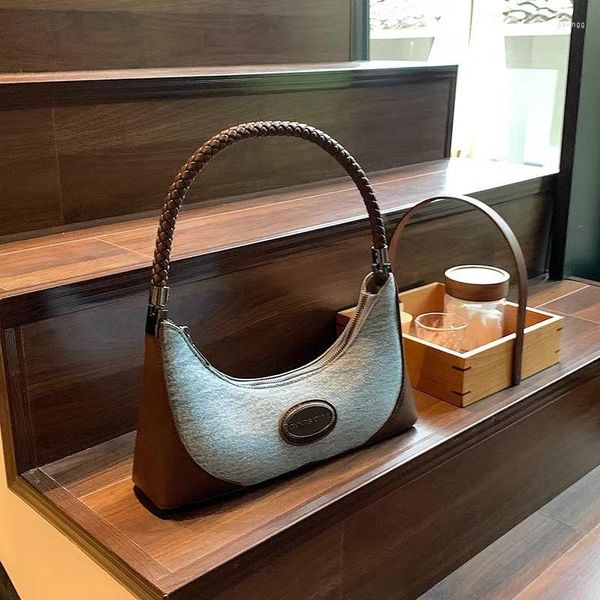 

ladies denim shoulder bag fashion trend messenger net red casual underarm women's