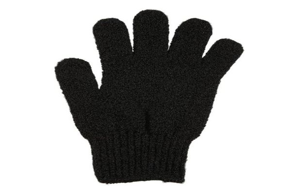 

black exfoliating gloves full body scrub dead cells soft skin blood circulation shower bath spa exfoliation accessories7588534