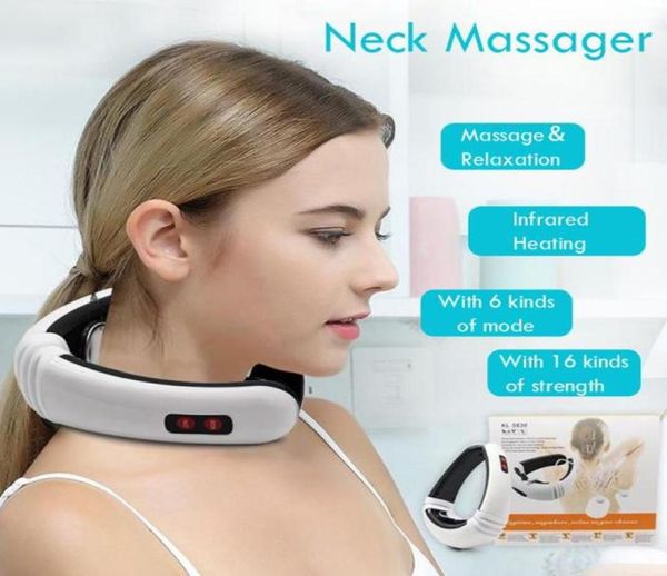 

drop electric pulse back and neck massager far infrared pain relief tool health care relaxation multifunctional physiother5011178