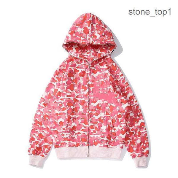 

men's designer hooded zippered jacket bapes hoodie camouflage print shark hoodie bathing ape y2k american street fashion selling hoodie, Black