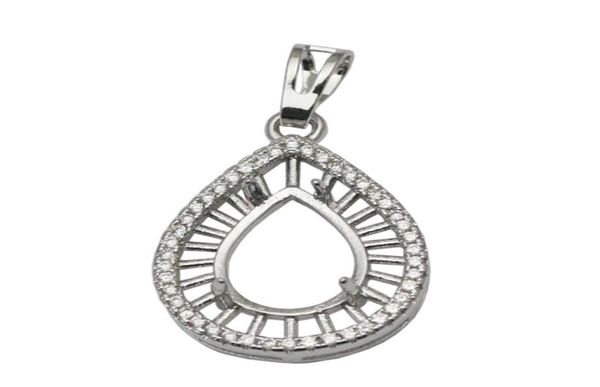 

beadsnice jewelry pendant blanks sterling silver diamond pendant setting women jewelry necklace pendant findings whole id 34066035970, Slivery;crystal